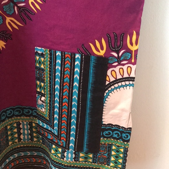 Dashiki tribal design short sleeve, 2front pockets - Picture 2 of 9